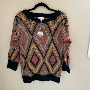 APRICOT Fair Isle Multi Coloured Crew Sweater, Size S